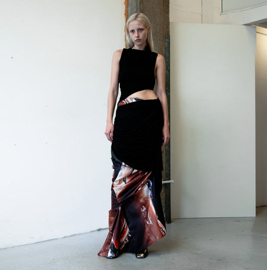 Black Waterfall Dress
